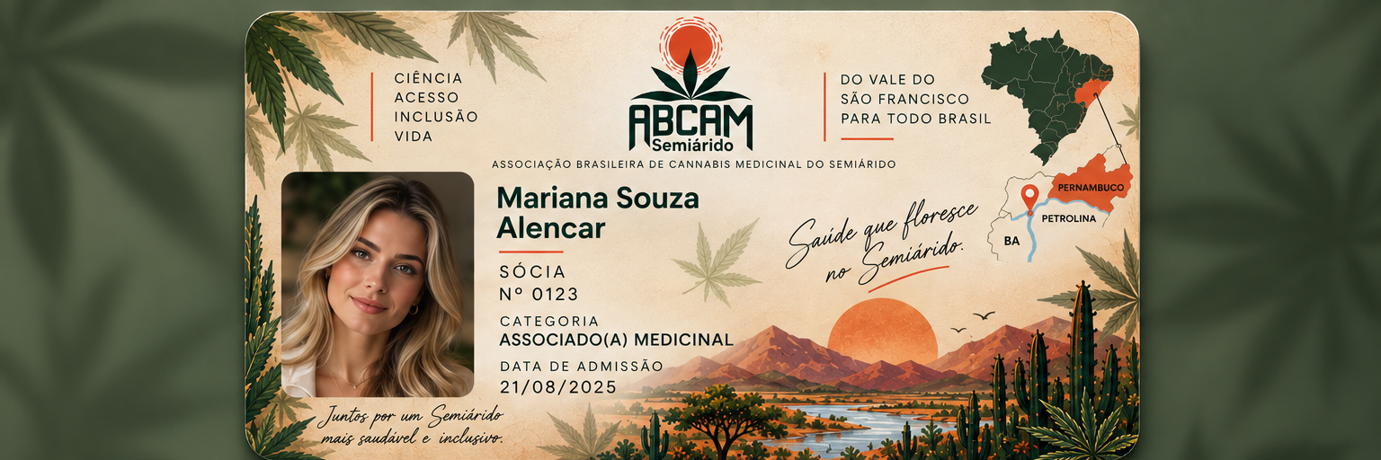 Modelo ilustrativo da carteirinha ABCAM